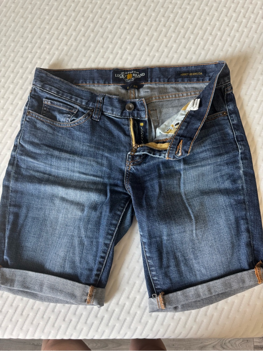 Lucky Brand Indigo Washed Denim Bermuda Shorts